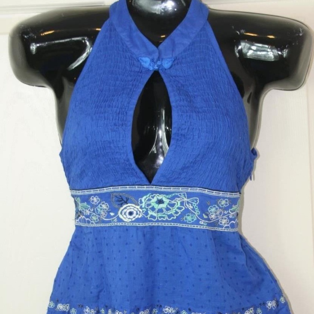 Free People Sapphire Keyhole Sundress Blouse Sz 4